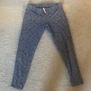 Free People Blue Gray Patterned Leggings